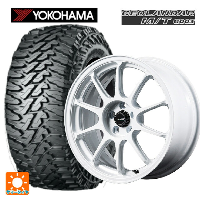 2024年製 225/65R17 107/103Q ヨコハマ ジオランダー M/T G003 正規品 # エムアイディー MIDレーシング R10 エボ WHI 17-8J 国産車用 サマータイヤホイール4本セット