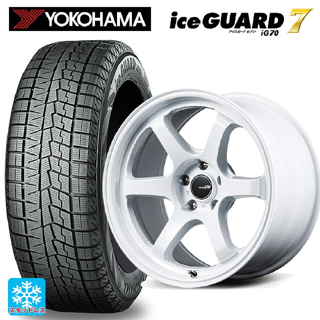 165/50R15 73Q ヨコハマ アイスガード7(IG70) エムアイディー MIDレーシング R06 ホワイト 15-5J 国産車用 スタッドレスタイヤホイール4本セット