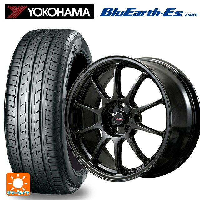 225/60R17 99H ヨコハマ ブルーアースEs ES32 # エムアイディー MIDレーシング R10 エボ BLM 17-7J 国産車用 サマータイヤホイール4本セット|タイヤホイール専門店コニシタイヤ