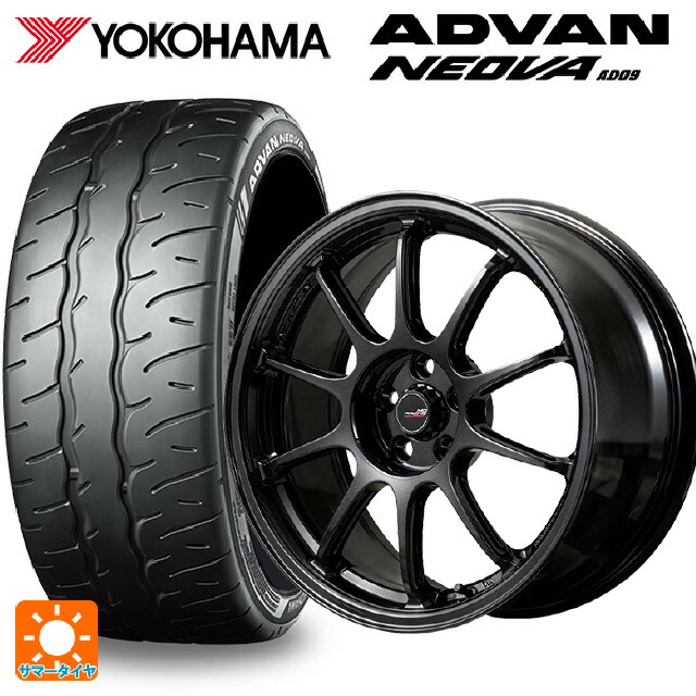 235/45R17 94W ヨコハマ アドバン ネオバ AD09 正規品 エムアイディー MIDレーシング R10 エボ BLM 17-8J 国産車用 サマータイヤホイール4本セット