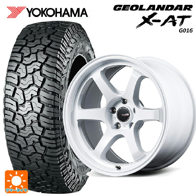 ダイハツ タフト(LA900/LA910)用 165/70R15 82S ヨコハマ ジオランダー X-AT G016 ブラックレター 正規品 エムアイディー MIDレーシング R06 ホワイト 新品サマータイヤホイール 4本セット|タイヤホイール専門店コニシタイヤ