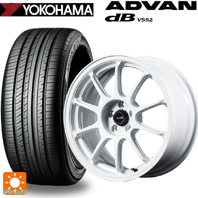 トヨタ bZ4X(11/15系)用 235/60R18 107W XL ヨコハマ アドバンデシベル V552 for SUV 正規品 エムアイディー MIDレーシング R10 エボ WHI 新品サマータイヤホイール 4本セット