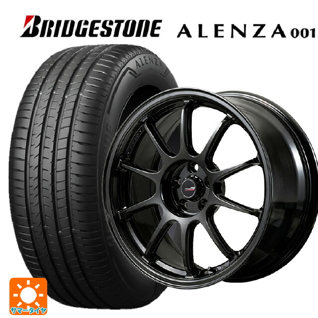 215/60R17 96H ブリヂストン アレンザ001 正規品 エムアイディー MIDレーシング R10 エボ BLM 17-8J 国産車用 サマータイヤホイール4本セット