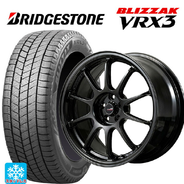 195/65R16 92Q ブリヂストン ブリザック VRX3 正規品 # エムアイディー MIDレーシング R10 エボ BLM 16-7J 国産車用 スタッドレスタイヤホイール4本セット