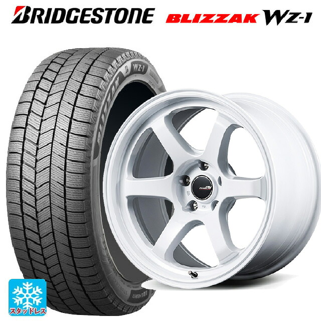 ホンダ シビック タイプR(FL5)用 245/40R18 93Q ブリヂストン ブリザック WZ1 正規品 # エムアイディー MIDレーシング R06 ホワイト 新品スタッドレスタイヤホイール 4本セット|タイヤホイール専門店コニシタイヤ