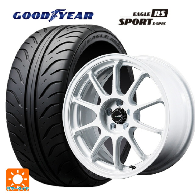 225/40R18 88W グッドイヤー イーグル RS スポーツ S-スペック エムアイディー MIDレーシング R10 エボ WHI 18-7.5J 国産車用 サマータイヤホイール4本セット