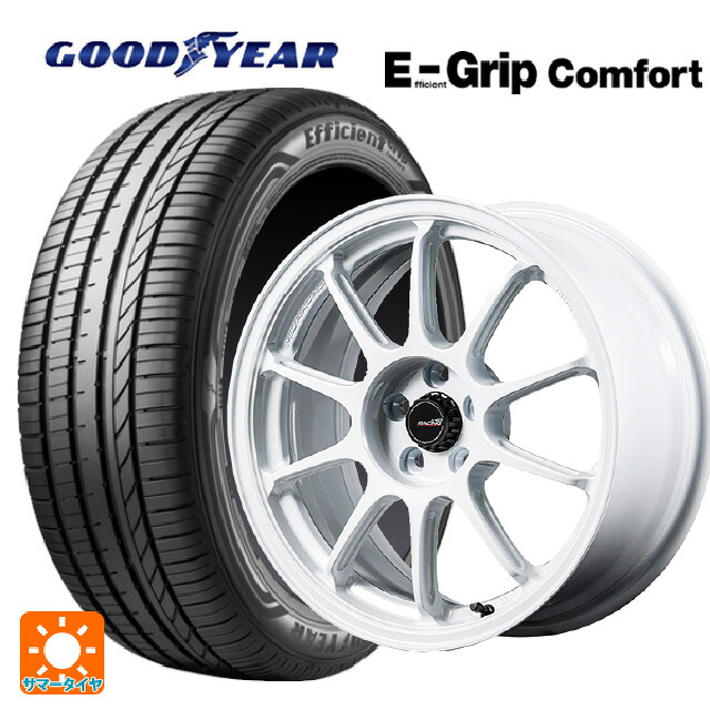 195/45R17 81W グッドイヤー エフィシェントグリップ コンフォート エムアイディー MIDレーシング R10 エボ WHI 17-7J 国産車用 サマータイヤホイール4本セット｜タイヤホイール専門店コニシタイヤ