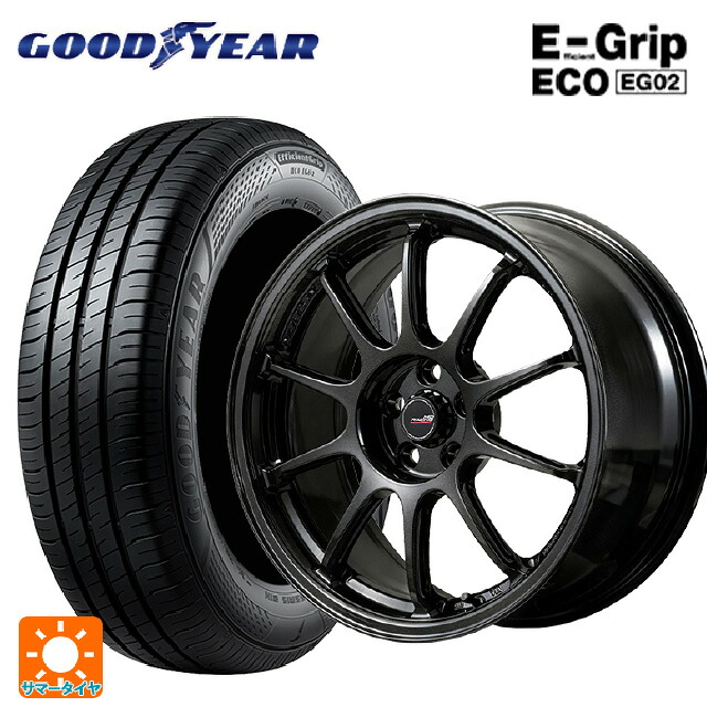 175/60R16 82H グッドイヤー エフィシェントグリップ エコ EG02 # エムアイディー MIDレーシング R10 エボ BLM 16-7J 国産車用 サマータイヤホイール4本セット｜タイヤホイール専門店コニシタイヤ 87,830円