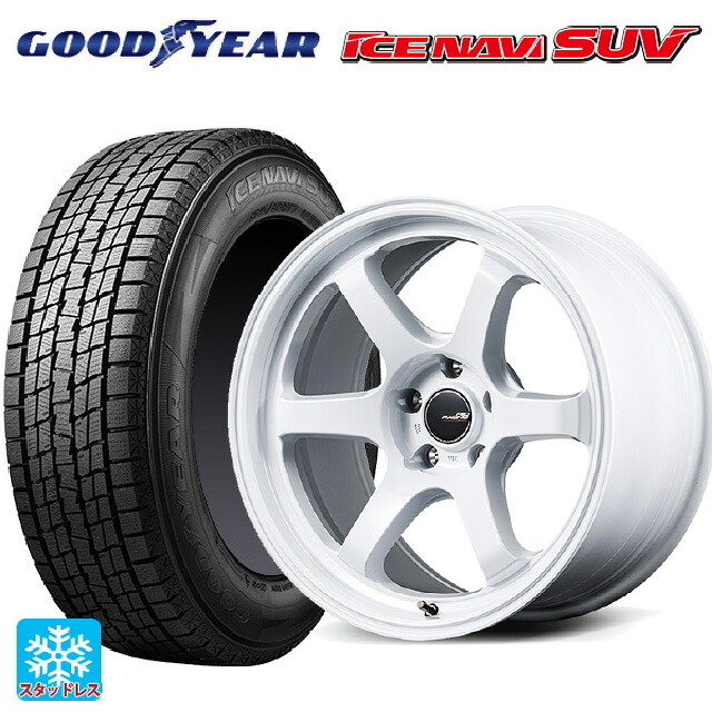 215/60R17 96Q グッドイヤー アイスナビ SUV # エムアイディー MIDレーシング R06 ホワイト 17-7J 国産車用 スタッドレスタイヤホイール4本セット｜タイヤホイール専門店コニシタイヤ