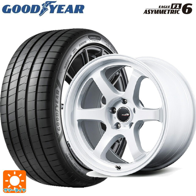 245/40R18 97Y XL グッドイヤー イーグル F1 アシメトリック6 エムアイディー MIDレーシング R06 ホワイト 18-8.5J 国産車用 サマータイヤホイール4本セット|タイヤホイール専門店コニシタイヤ