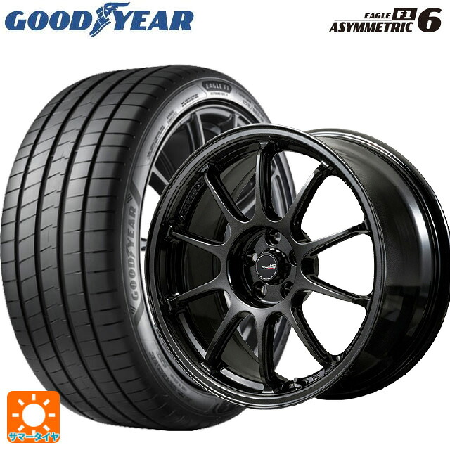 225/45R18 95Y XL グッドイヤー イーグル F1 アシメトリック6 エムアイディー MIDレーシング R10 エボ BLM 18-8.5J 国産車用 サマータイヤホイール4本セット|タイヤホイール専門店コニシタイヤ