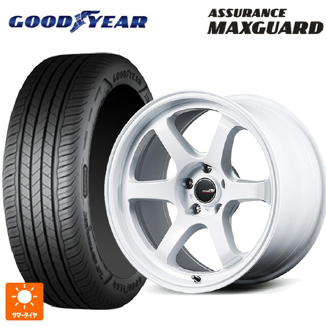 245/45R18 100Y XL グッドイヤー アシュアランス マックスガード エムアイディー MIDレーシング R06 ホワイト 18-8.5J 国産車用 サマータイヤホイール4本セット