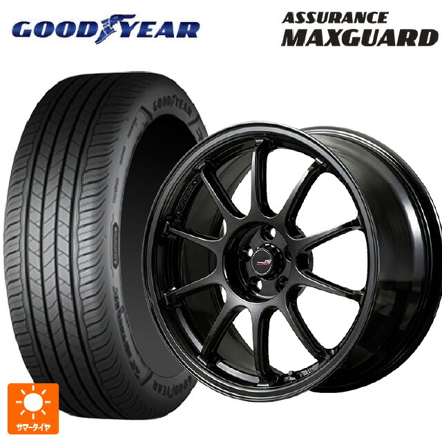 225/45R18 95W XL グッドイヤー アシュアランス マックスガード エムアイディー MIDレーシング R10 エボ BLM 18-8.5J 国産車用 サマータイヤホイール4本セット｜タイヤホイール専門店コニシタイヤ 134,190円