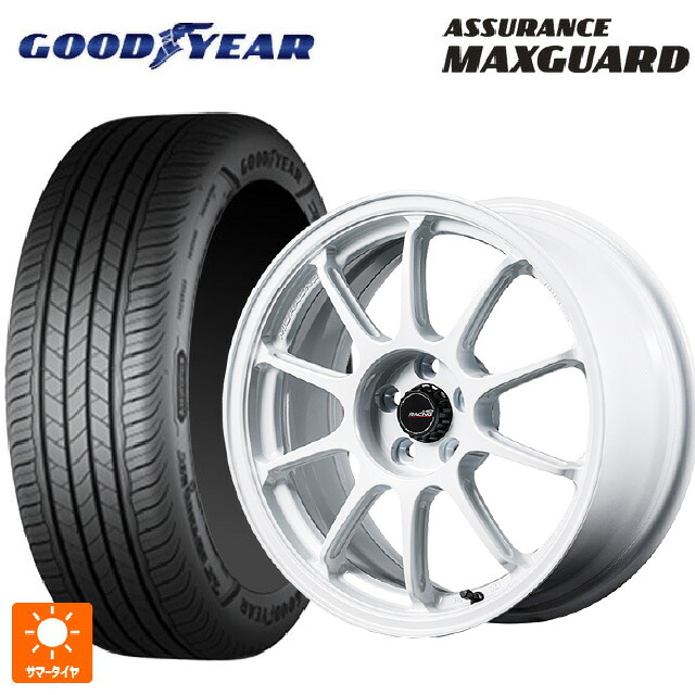 205/45R17 84W グッドイヤー アシュアランス マックスガード エムアイディー MIDレーシング R10 エボ WHI 17-7.5J 国産車用 サマータイヤホイール4本セット｜タイヤホイール専門店コニシタイヤ