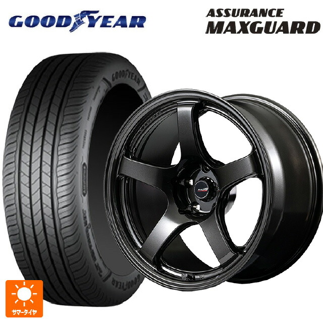 205/45R17 84W グッドイヤー アシュアランス マックスガード エムアイディー MIDレーシング R50 エボ BLM 17-7.5J 国産車用 サマータイヤホイール4本セット