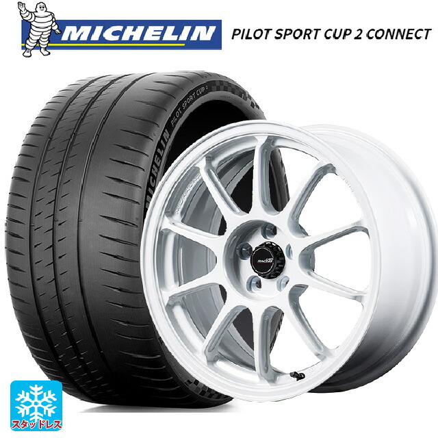 225/45R17 94Y XL ミシュラン 正規品 パイロットスポーツカップ2コネクト エムアイディー MIDレーシング R10 エボ WHI 17-7J 国産車用 サマータイヤホイール4本セット