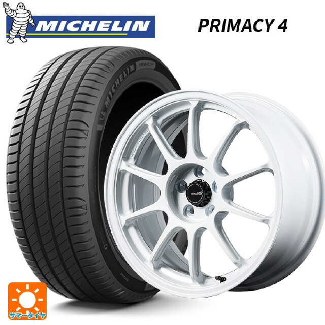 225/50R18 95V ミシュラン 正規品 プライマシー4 エムアイディー MIDレーシング R10 エボ WHI 18-7.5J 国産車用 サマータイヤホイール4本セット