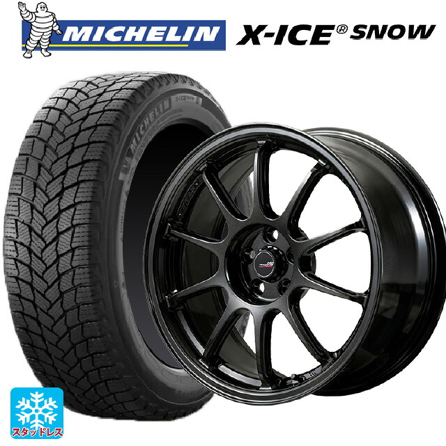 185/60R16 86H ミシュラン エックスアイス スノー 正規品 エムアイディー MIDレーシング R10 エボ BLM 16-7J 国産車用 スタッドレスタイヤホイール4本セット
