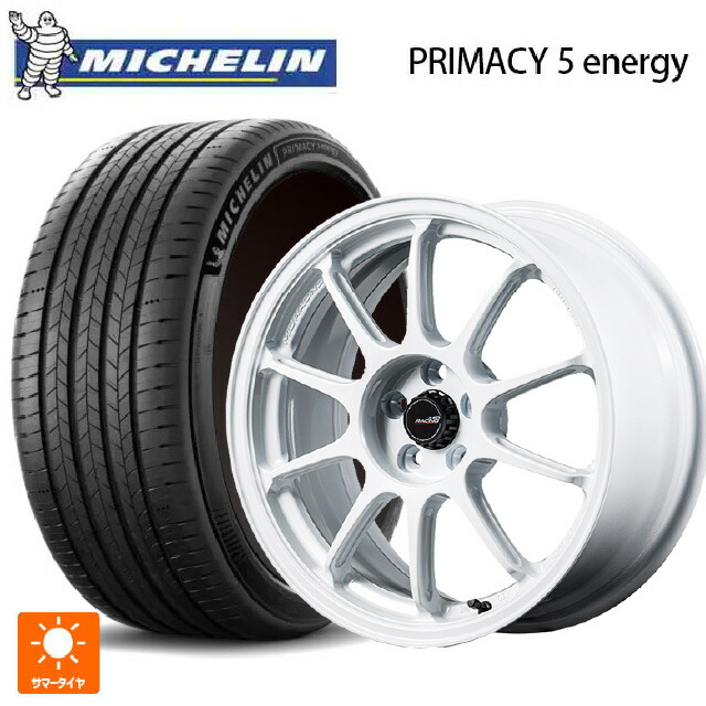 225/50R18 99W XL ミシュラン 正規品 プライマシー5 エナジー エムアイディー MIDレーシング R10 エボ WHI 18-8.5J 国産車用 サマータイヤホイール4本セット|タイヤホイール専門店コニシタイヤ