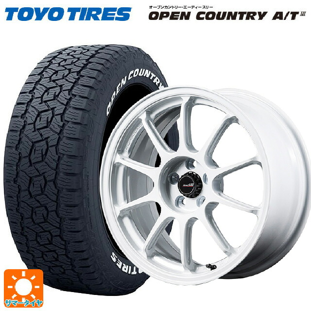 トヨタ bZ4X(11/15系)用 235/60R18 103H トーヨー オープンカントリー AT3 ホワイトレター エムアイディー MIDレーシング R10 エボ WHI 新品サマータイヤホイール 4本セット