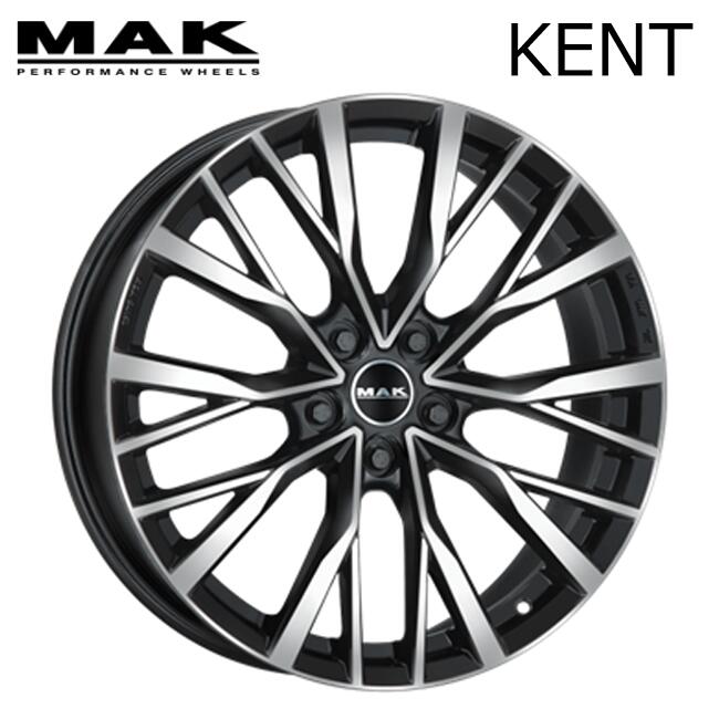 阿部商会 マック ケント ブラックミラー 21×8.5 +38 5/120 72.6新品ホイール1本