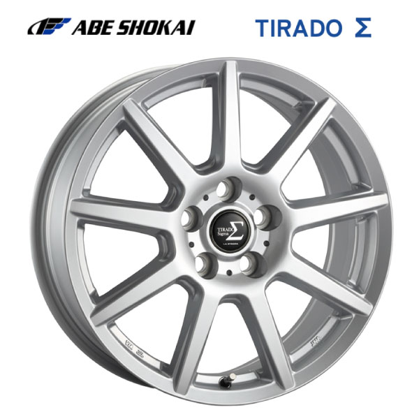 阿部商会 ラ・ストラーダ ティラード シグマ シルバー 18×7 +38トヨタ平座ナット対応 5/120 60.1新品ホイール1本|タイヤホイール専門店コニシタイヤ