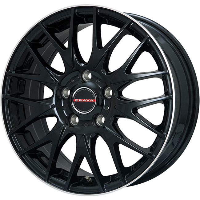 ビックウェイ レイシーン プラバ 9M Jr2 GBK/リムP 16×6.5 +50 4/100 新品ホイール1本|タイヤホイール専門店コニシタイヤ