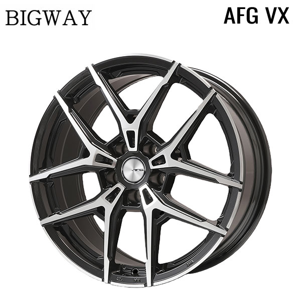 ビックウェイ エ－エフジ－ VX BKP 18×7.5 +50 5/108 63.4新品ホイール1本