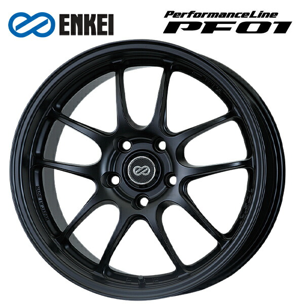 エンケイ パフォーマンスライン PF01 マットブラック 18×7.5 +45 5/114.3 新品ホイール1本|タイヤホイール専門店コニシタイヤ