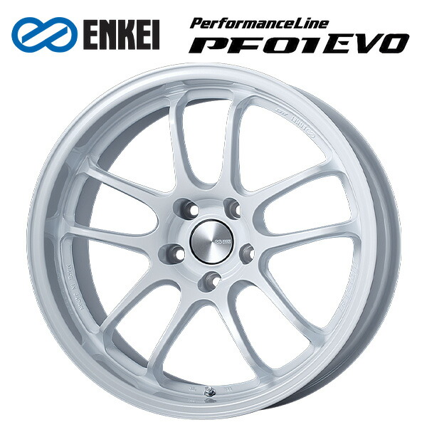 エンケイ パフォーマンスライン PF01 EVO パールホワイト 18×9 +35 5/114.3 新品ホイール1本|タイヤホイール専門店コニシタイヤ