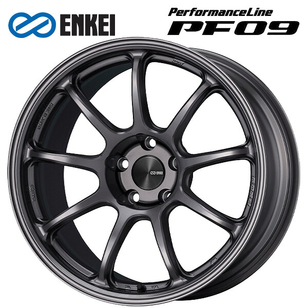 エンケイ パフォーマンスライン PF09 DS 17×7.5 +45 5/100 新品ホイール1本|タイヤホイール専門店コニシタイヤ