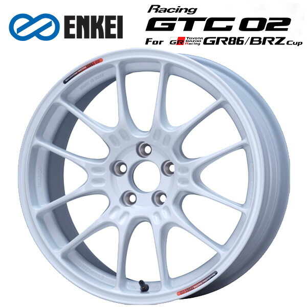 エンケイ レーシング GTC02 For GR86 / BRZ Cup White 17×7.5 +44 5/100 56新品ホイール1本|タイヤホイール専門店コニシタイヤ