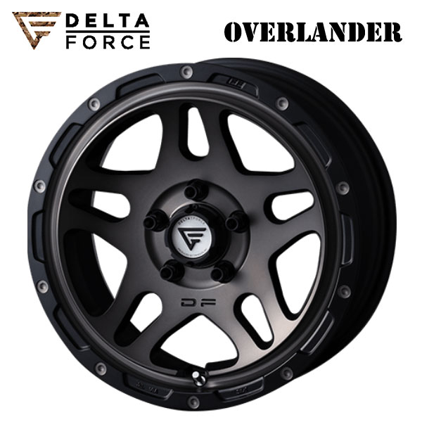 エクシズルライン デルタフォース オーバーランダー マットスモークポリッシュ 16×7 +26 5/114.3 73新品ホイール1本