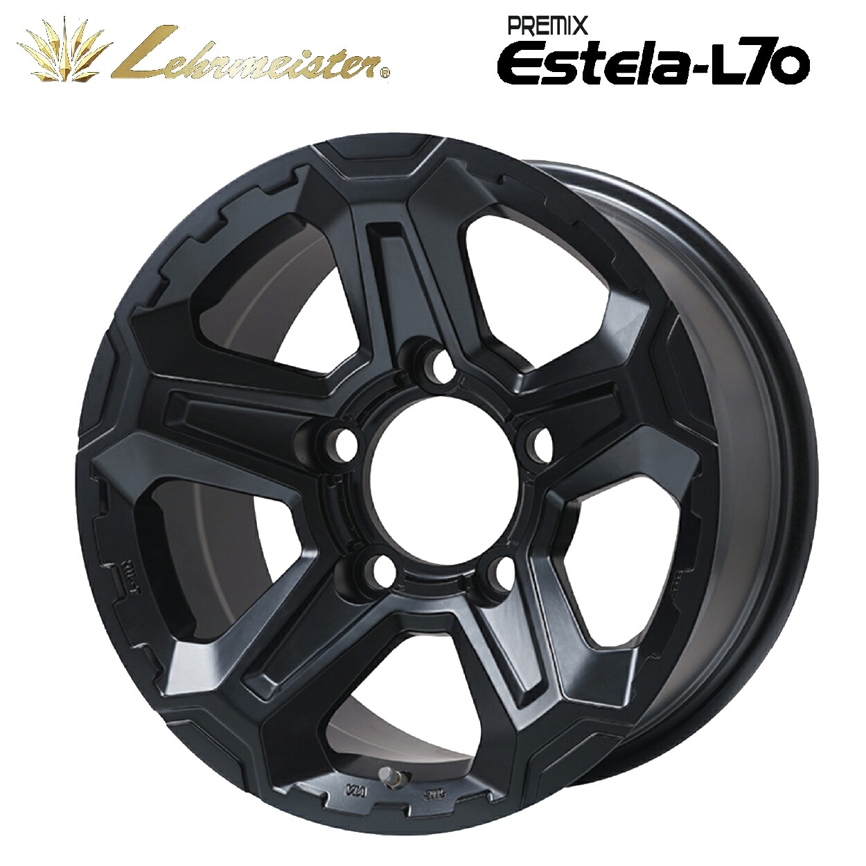 在庫有 プレミックス エステラ L70 マットブラック 16×8 ±0純正平座ナット対応 5/150 110.1新品ホイール1本