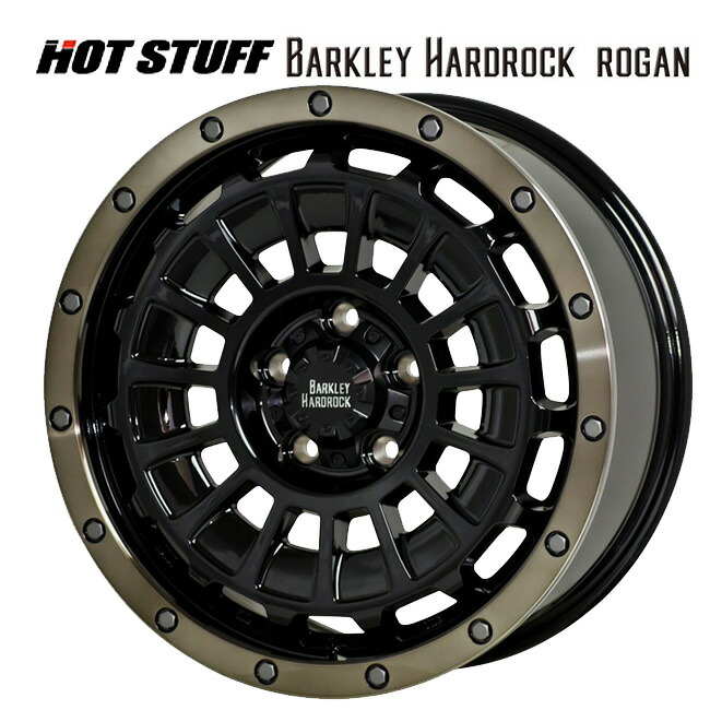 ホットスタッフ バークレイハードロック ローガン BK/BRC 18×8 +35 5/127 71.6新品ホイール1本