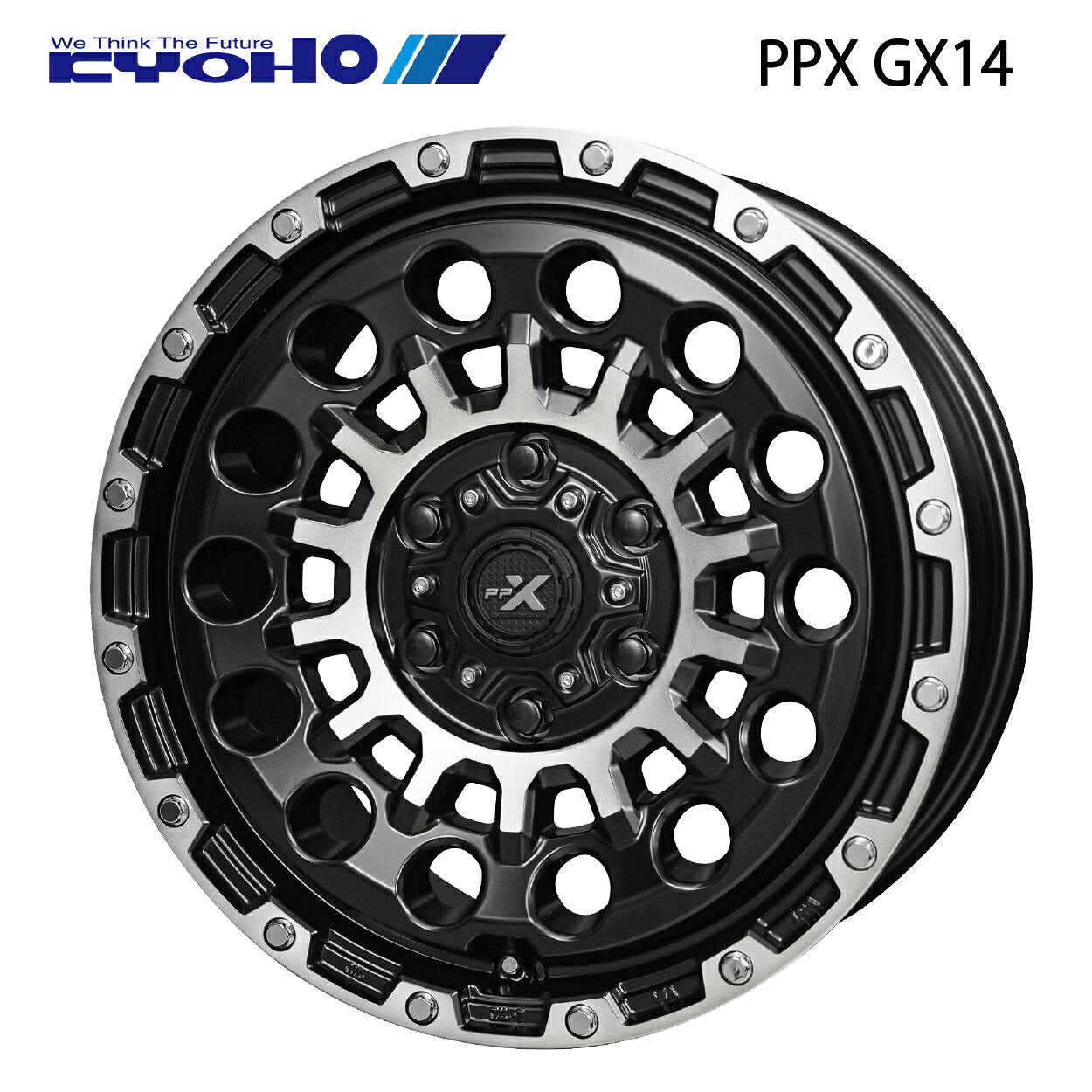 共豊 PPX GX14 マットブラッククリア&times;ポリッシュ 16&times;7 +35 5/114.3 新品ホイール1本｜タイヤホイール専門店コニシタイヤ
