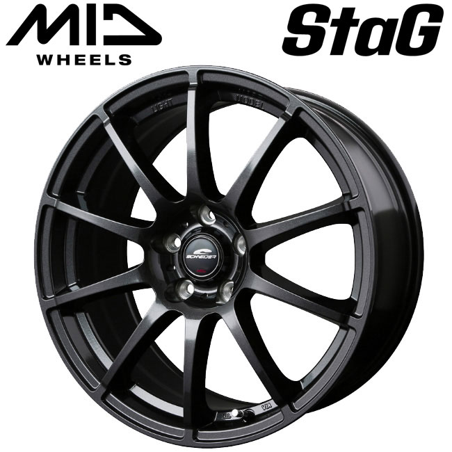 エムアイディー MIDホイール スタッグ（数量限定） # ストロングガンメタ 17×7 +38 5/114.3 新品ホイール1本