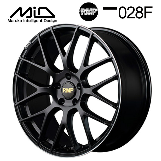 エムアイディー MID エクスクルーシブ 028F セミグロスブラック＋リムエッジDC＋ロゴマシニング 19×7.5 +48 5/114.3 73新品ホイール1本