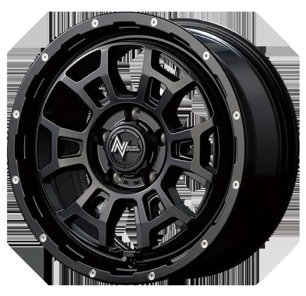エムアイディー ナイトロパワー H6 スラッグ セミグロスブラック/マシニング 17×7 +42 5/114.3 新品ホイール1本