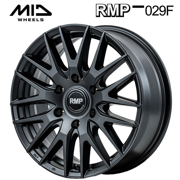 エムアイディー MID エクスクルーシブ 029F セミグロスガンメタ/リムエッジDC/ロゴマシニング 17×6.5 +38 6/139.7 106.1新品ホイール1本