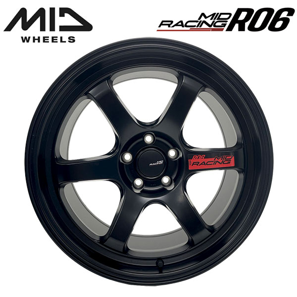 在庫有 エムアイディー MIDレーシング R06 ブラックエディション セミグロスブラック 18×9.5 +60純正球面ナット対応 5/120 64.1新品ホイール1本