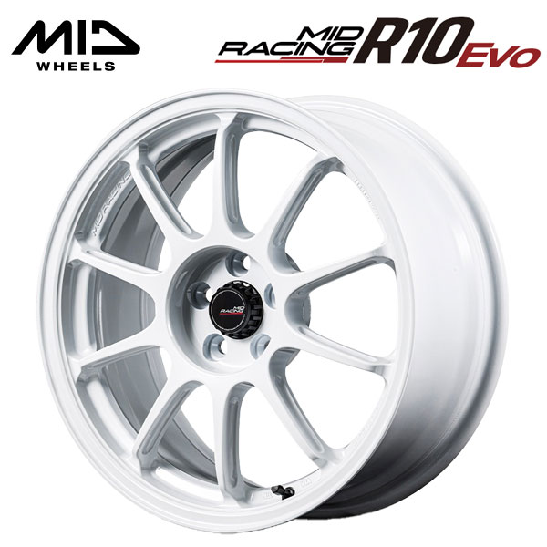 エムアイディー MIDレーシング R10 エボ WHI 17×7.5 +48 5/114.3 73.1新品ホイール1本