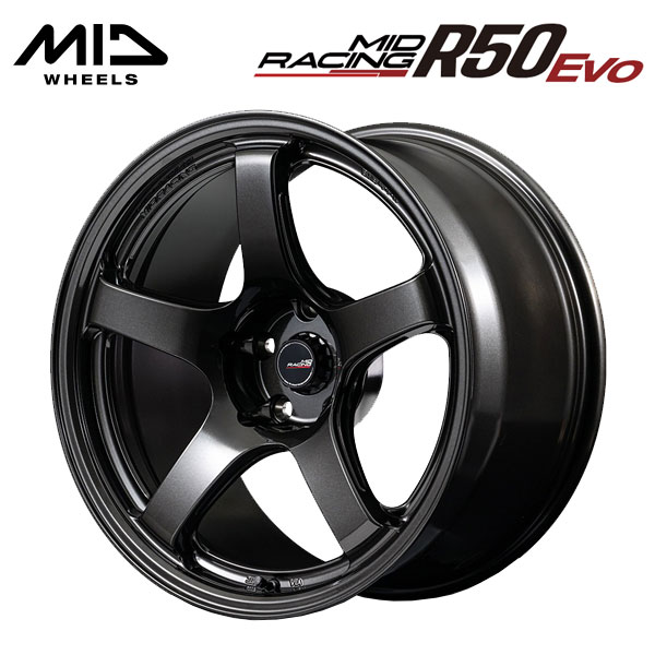 エムアイディー MIDレーシング R50 エボ BLM 17×7.5 +48 5/114.3 73.1新品ホイール1本