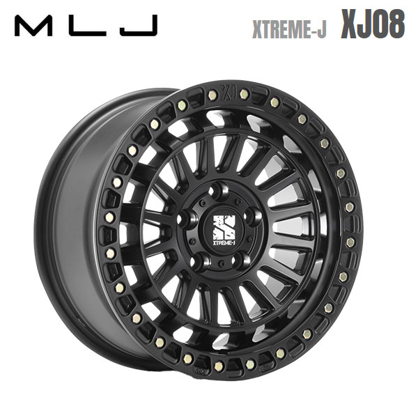 エムエルジェイ エクストリームJ XJ08 サテンブラック 18&times;8 +40 5/114.3 新品ホイール1本｜タイヤホイール専門店コニシタイヤ