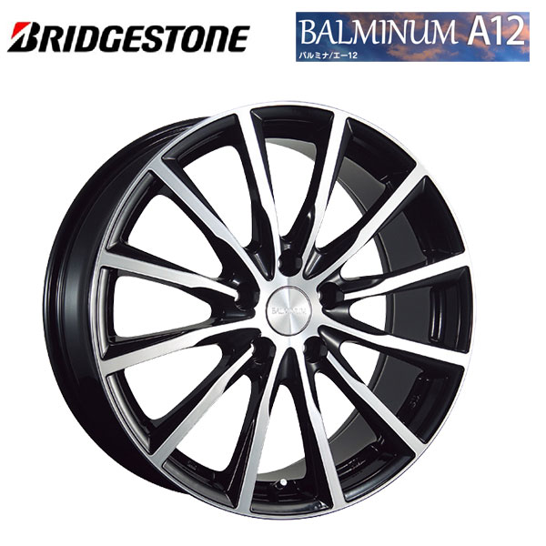 ブリヂストン バルミナ A12 B/N 15×6 +43 5/114.3 新品ホイール1本