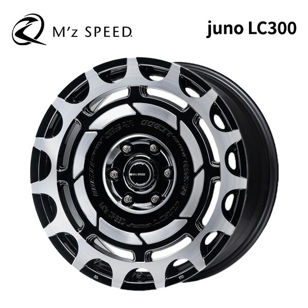 エムズスピード ジュノゥ LC300 BLACK / POLISH 18×8.5 +55 6/139.7 95新品ホイール1本|タイヤホイール専門店コニシタイヤ