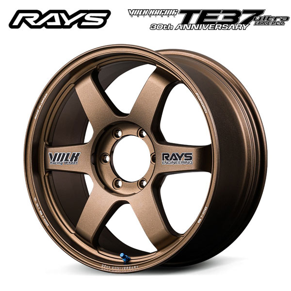 レイズ ボルクレーシング TE37 ラージ PCD 30TH ステッカーバージョン BR 18×9 +15 6/139.7 112新品ホイール1本