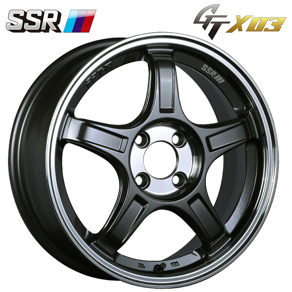 タナベ SSR GT X03 マシンドグラファイトガンメタ＋スモーククリア 17×7 +42 4/100 73新品ホイール1本