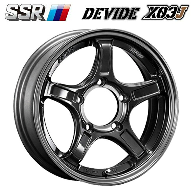 タナベ SSR ディバイド エックスX03J マシンドグラファイトガンメタスモーククリア 16&times;5.5 +22 5/139.7 108.25新品ホイール1本｜タイヤホイール専門店コニシタイヤ