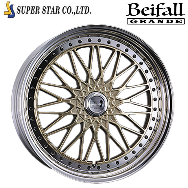 スーパースター ヘリテイジライン バイファルグランデ PREMIUM GOLD 21×9 +33 5/120 新品ホイール1本